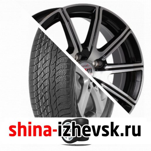 Колесо в сборе Viatti Bosco зима (V-526) 205/70 R15 T 96 + Alcasta M55 6xR15 4×100 ET40 DIA60.1 Черный полностью полированный в Ижевске